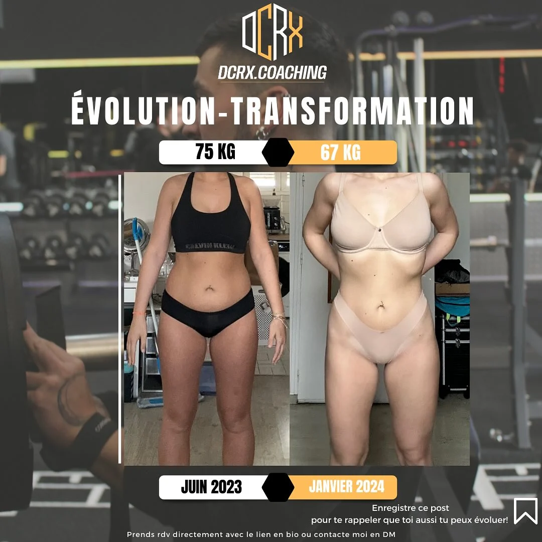 Transformation de Parcours anonyme : −8 kg · 6 mois