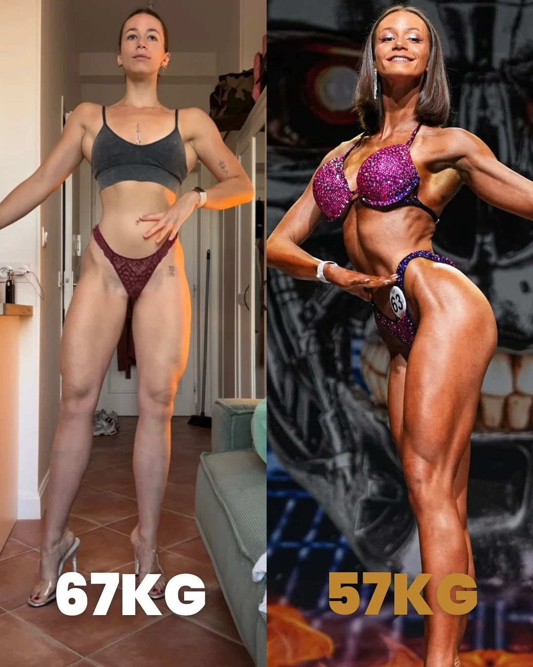 Transformation de Luce : 67 → 57 kg