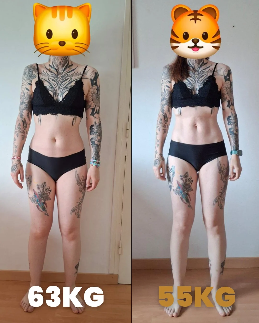 Transformation de Marie : −8 kg · 5 mois