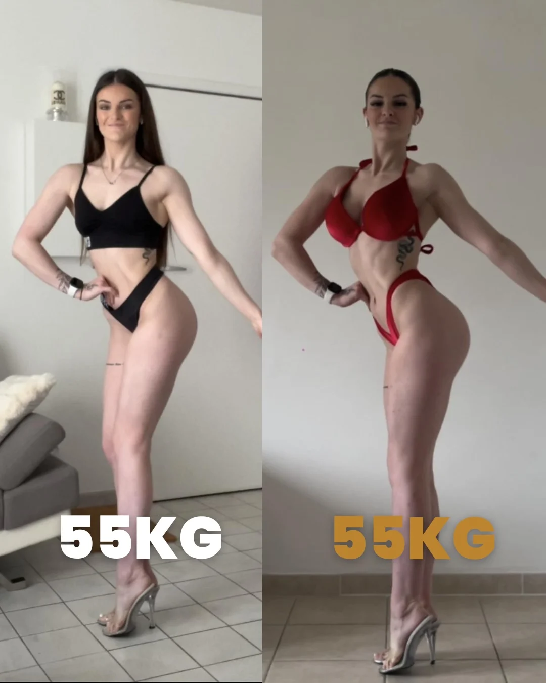 Transformation de Marielle : 53 → 58 kg