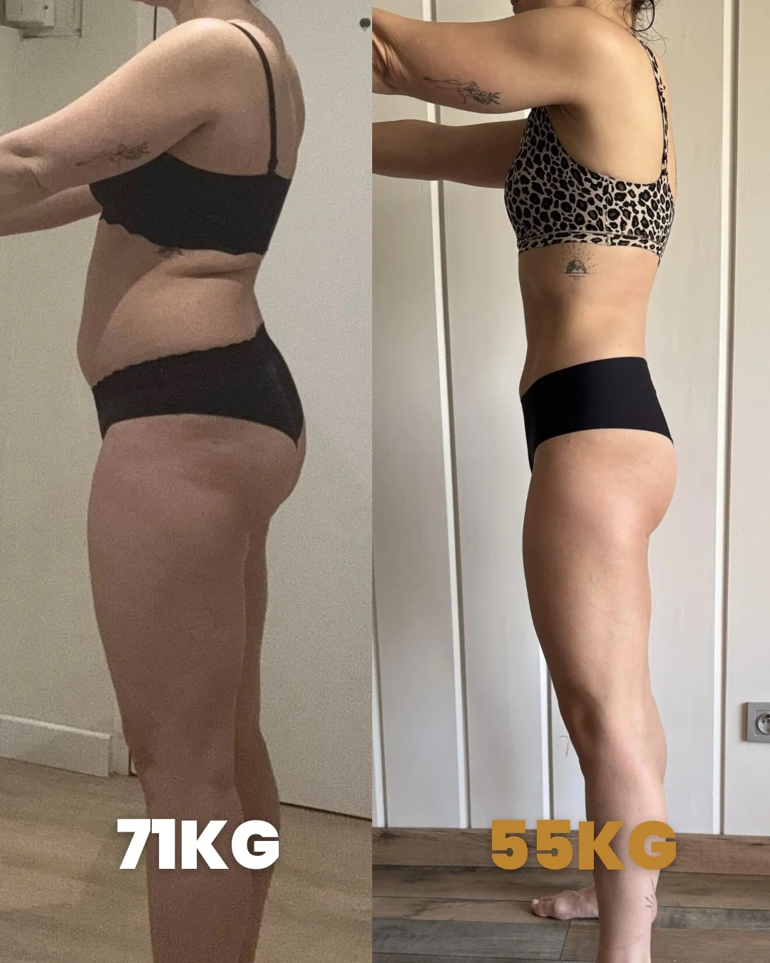Transformation de Flavie : −15 kg · 1 an